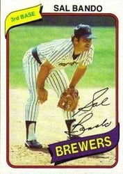 1980 Topps Base Set Sal Bando #715 card