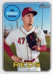 2018 Topps Heritage Base Set Sal Romano #581 card
