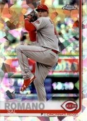 2019 Topps Chrome Sapphire Edition Base Set Sal Romano #343 card