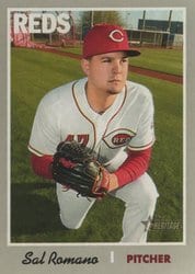 2019 Topps Heritage Base Set Sal Romano #133 card