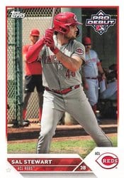 2023 Topps Pro Debut Base Set Sal Stewart #PD-186 card