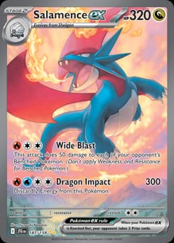 2025 Journey Together Salamence ex #187 card