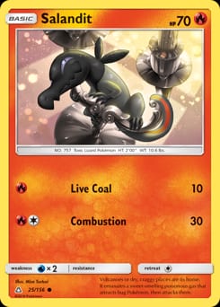 2018 Ultra Prism Salandit #25 card