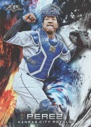 2018 Topps Fire Base Set Salvador Perez #34 card