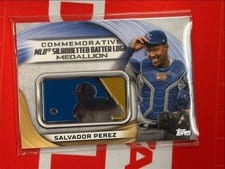 2022 Topps Commemorative MLB Logo Medallions Salvador Perez #MLBL-SP card