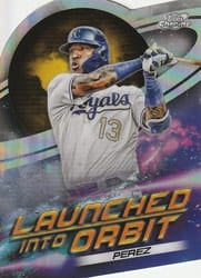 2022 Topps Cosmic Chrome Launched into Orbit Salvador Perez #LIO-12 card
