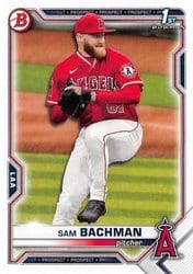 2021 Bowman Draft Base Set Sam Bachman #BD-196 card