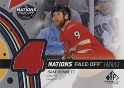 2025-26 SP Game Used 2025 4 Nations Face-Off Fabrics Sam Bennett #4N-SB card
