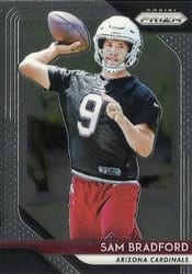 2018 Panini Prizm Base Set Sam Bradford #197 card