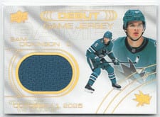 2025-26 Upper Deck UD Debut Game Jersey Sam Dickinson #DGJ-SD card