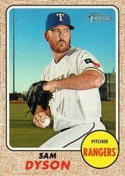 2017 Topps Heritage Base Set Sam Dyson #493 card