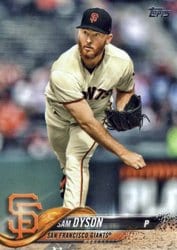 2018 Topps Base Set Sam Dyson #398 card