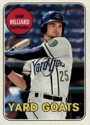 2018 Topps Heritage Minor League Base Set Sam Hilliard #78 card