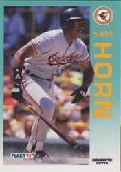 1992 Fleer Base Set Sam Horn #10 card