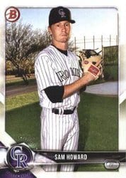 2018 Bowman Prospects Sam Howard #BP109 card