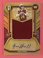 2022 Panini Gold Standard Rookie Jersey Autographs Sam Howell #RAJ-SHO card