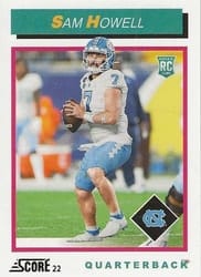 2022 Score 1992 Throwback Rookie Sam Howell #TB4 card