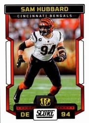 2023 Score Base Set Sam Hubbard #204 card