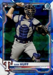 2021 Bowman Chrome Sapphire Edition Base Set Sam Huff #91 card