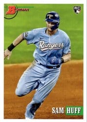 2021 Bowman Heritage Base Set Sam Huff #91 card