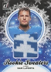 2023 Donruss Rookie Holiday Sweater Relics Sam LaPorta #HS-SLP card