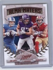 2024 Panini Prestige Alma Maters Sam LaPorta / T.J. Hockenson / George Kittle #9 card