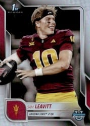 2025 Bowman University Chrome Base Image Variation Refractor Sam Leavitt #SP-17 card