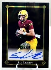 2025 Leaf Metal 92 Autographs Sam Leavitt #92L-SL1 card