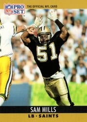 1990 Pro Set Base Set Sam Mills #217 card