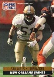 1991 Pro Set Base Set Sam Mills #592 card