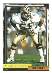 1992 Topps Base Set Sam Mills #50 card