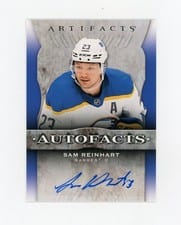 2021-22 Upper Deck Artifacts Autograph Facts Sam Reinhart #AF-SR card