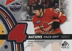 2025-26 SP Game Used 2025 4 Nations Face-Off Fabrics Sam Reinhart #4N-SR card