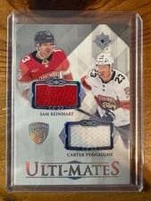 2023-24 Upper Deck Ultimate Collection Ulti-Mates Dual Jersey Sam Reinhart/Carter Verhaeghe #UTM-RV card