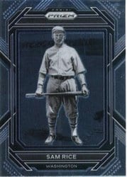 2023 Panini Prizm Base Set Sam Rice #186 card