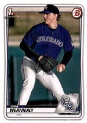 2020 Bowman Draft Base Set Sam Weatherly #BD-109 card