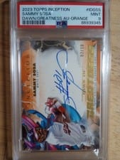 2023 Topps Inception Dawn of Greatness Autographs Sammy Sosa #IDG-SS card