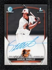 2023 Bowman Chrome Prospect Autographs Samuel Basallo #CPA-SB card