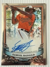 2024 Bowman Sterling Prospect Autographs Samuel Basallo #PA-SB card