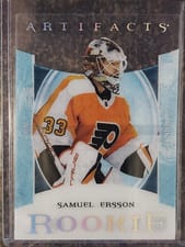 2023-24 Upper Deck Artifacts 2022-23 Update - Clear Cut Rookies Samuel Ersson #222 card