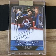 2023-24 Upper Deck Clear Cut Canvas Signatures Samuel Girard #CS-SG card