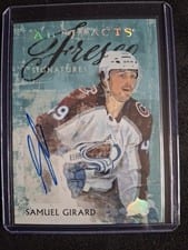 2024-25 Upper Deck Artifacts Fresco Signatures Samuel Girard #FS-SG card