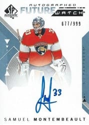 2018-19 SP Authentic Base Set Samuel Montembeault #158 card