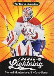 2024-25 Parkhurst Champions Crease Lightning Samuel Montembeault #CL-10 card