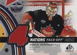 2025-26 SP Game Used 2025 4 Nations Face-Off Fabrics Samuel Montembeault #4N-SM card