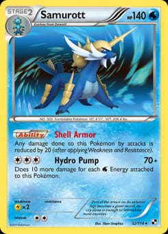 2011 Black & White Samurott #32 card