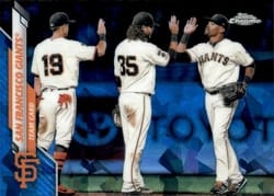 2020 Topps Chrome Sapphire Edition Base Set San Francisco Giants #405 card