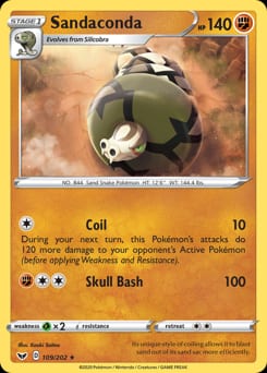 Sword & Shield Sandaconda #109 card