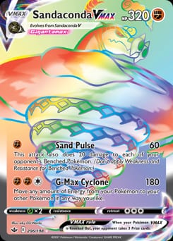 Chilling Reign Sandaconda VMAX #206 card