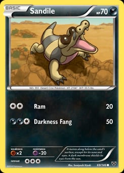 XY Sandile #69 card